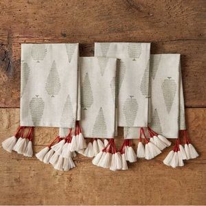 Arhaus Arbor Sage Dinner Napkins (Set of 4) NWT